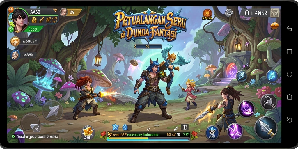 Tampilan gameplay petualangan yang menggugah selera.