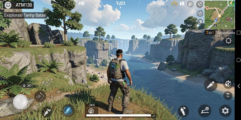 Tampilan gameplay <strong>ATM138</strong> yang memukau di dunia terbuka.