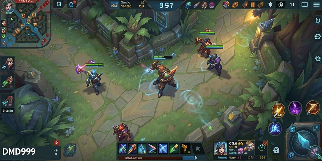 Tangkapan layar gameplay DMD999 yang menampilkan aksi seru di medan perang.