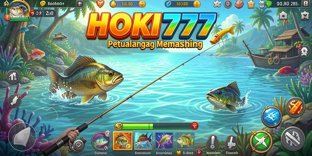 Tangkapan ikan spektakuler dalam HOKI777 di lautan biru.