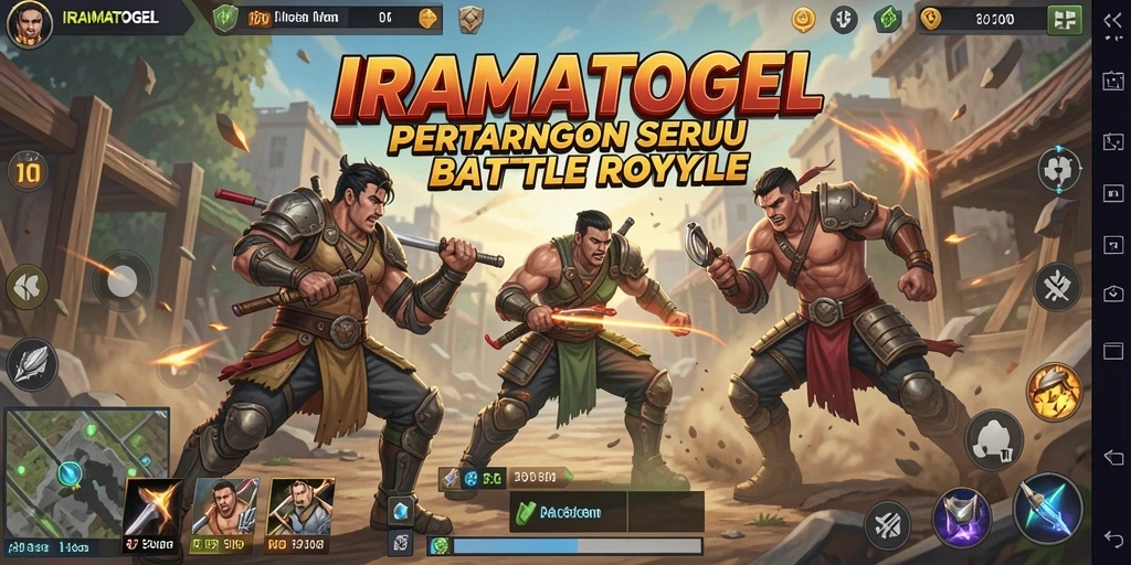 Tampilan seru dari gameplay IRAMATOGEL dalam aksi Battle Royale.