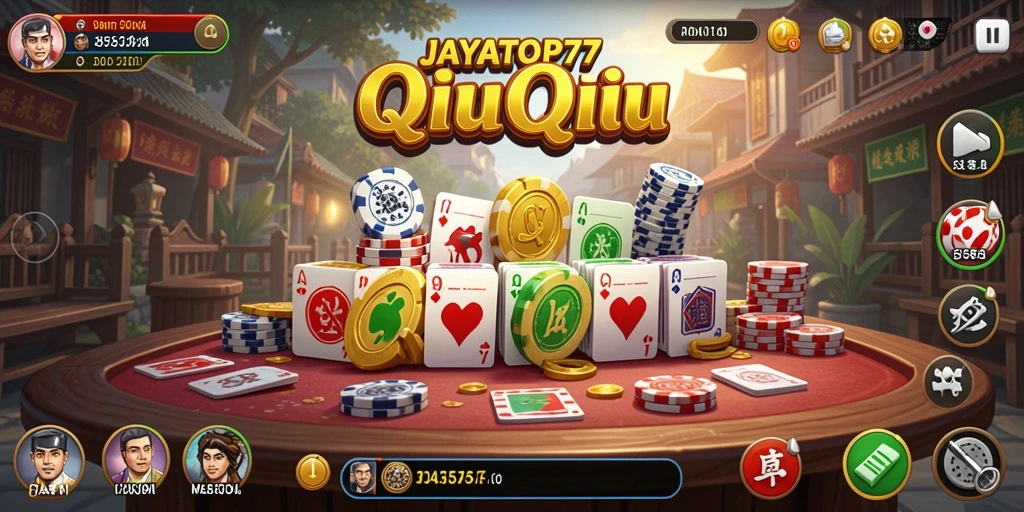 Screenshot gameplay JAYATOP77 menampilkan aksi seru permainan QiuQiu.