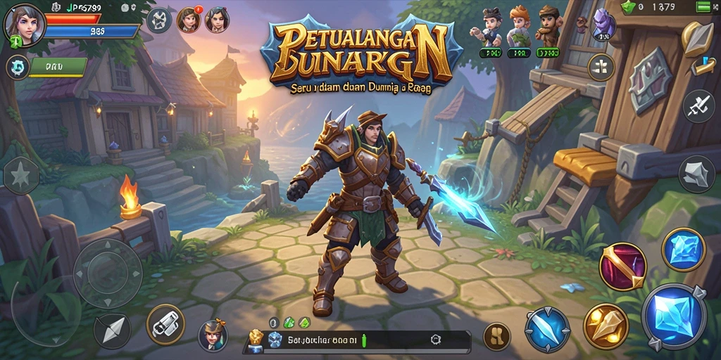 Tampilan gameplay JP6789 dengan karakter beraksi di dunia fantasi.
