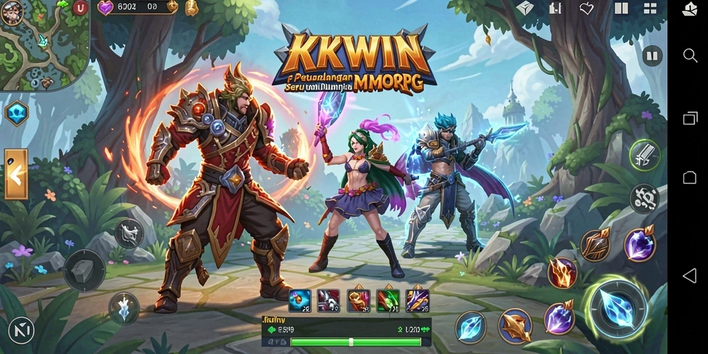 Tampilan gameplay KKWIN yang menakjubkan dan penuh aksi.