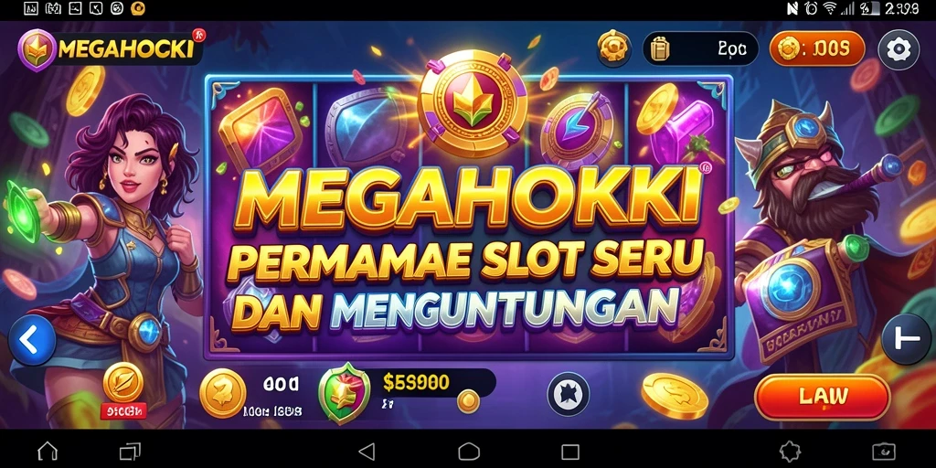 Tampilan menarik dari gameplay MEGAHOKI yang seru.