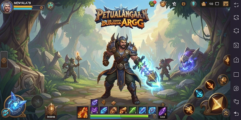 Tangkapan layar gameplay MENYALA78 yang menampilkan aksi pertempuran seru.