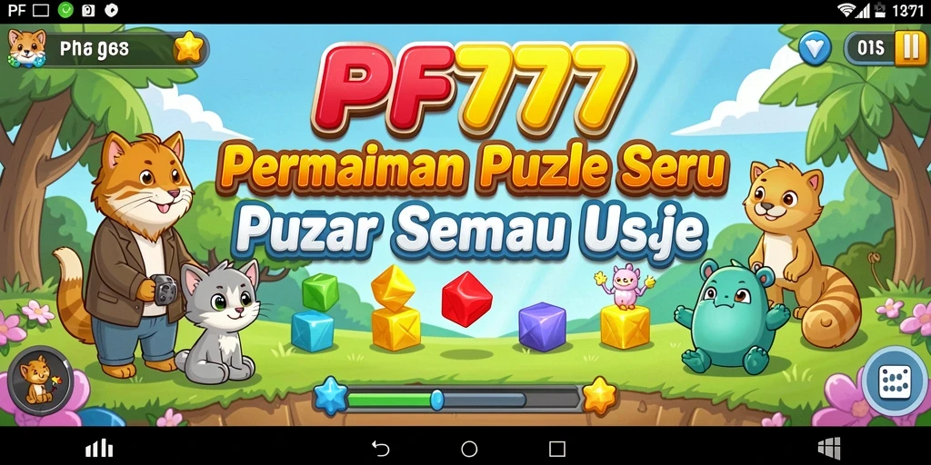 Tangkapan layar utama PF777 menampilkan gameplay Puzzle yang seru dan menarik.