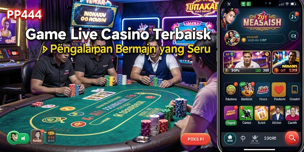 Tampilan gameplay Live Casino yang menarik dan interaktif di PP444.