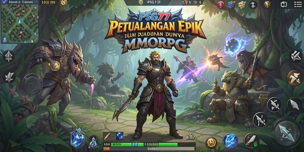 Tampilan permainan MMORPG yang penuh aksi dan petualangan.