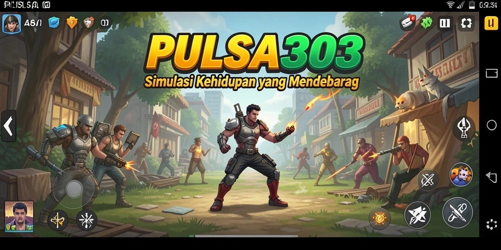 Tampilan gameplay seru dalam PULSA303 dengan interaksi karakter.