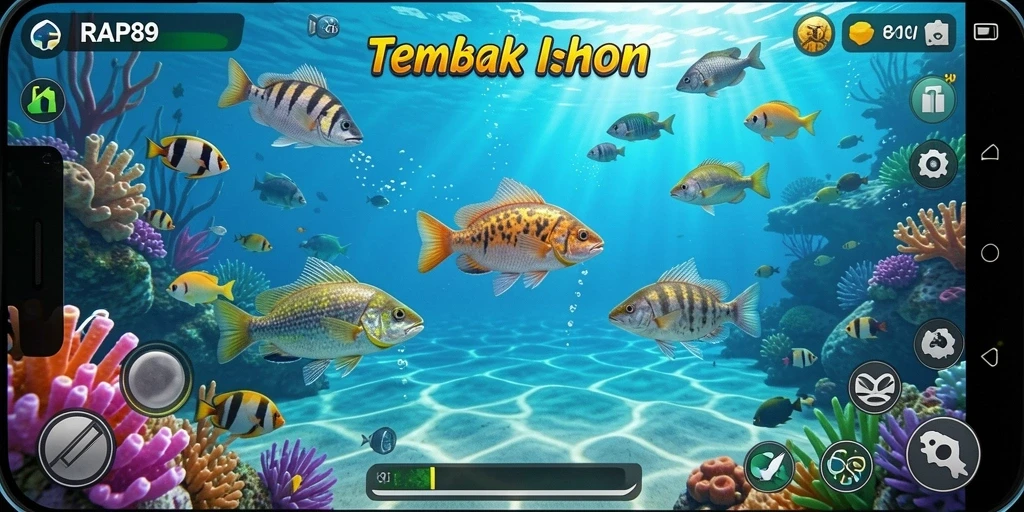 Gameplay seru menangkap berbagai jenis ikan di RAP89.