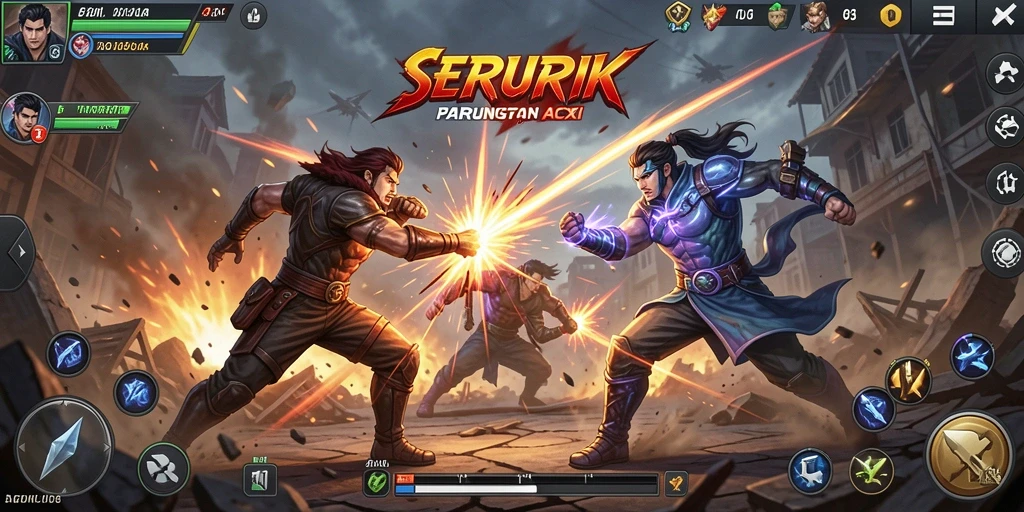 Tampilan aksi yang mendebarkan dari gameplay SERURP.