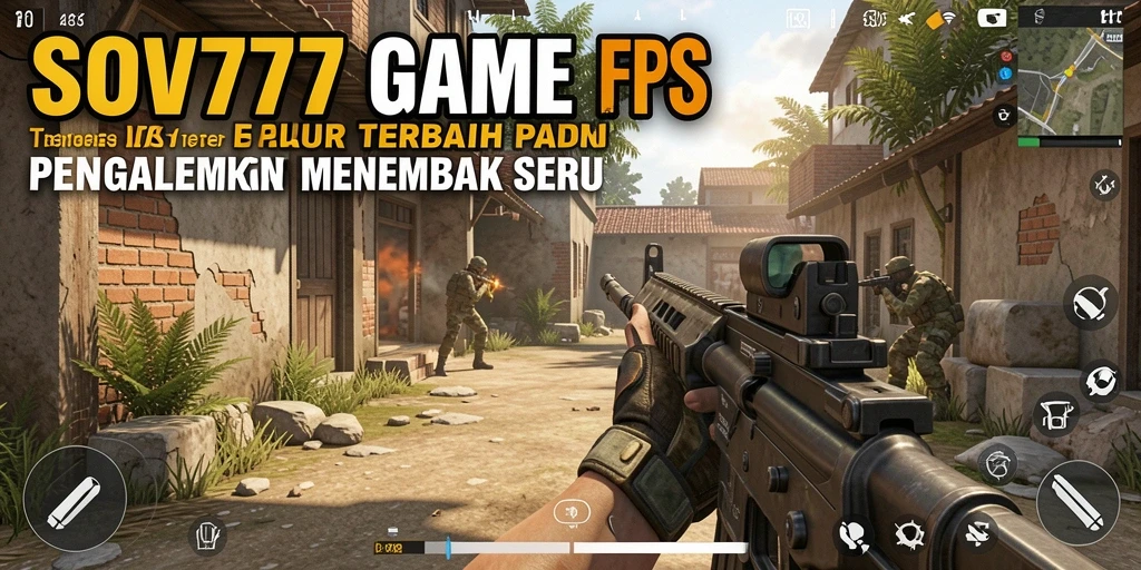 Screenshot gameplay <strong>SOV777</strong> menunjukkan aksi menembak intens di medan perang.