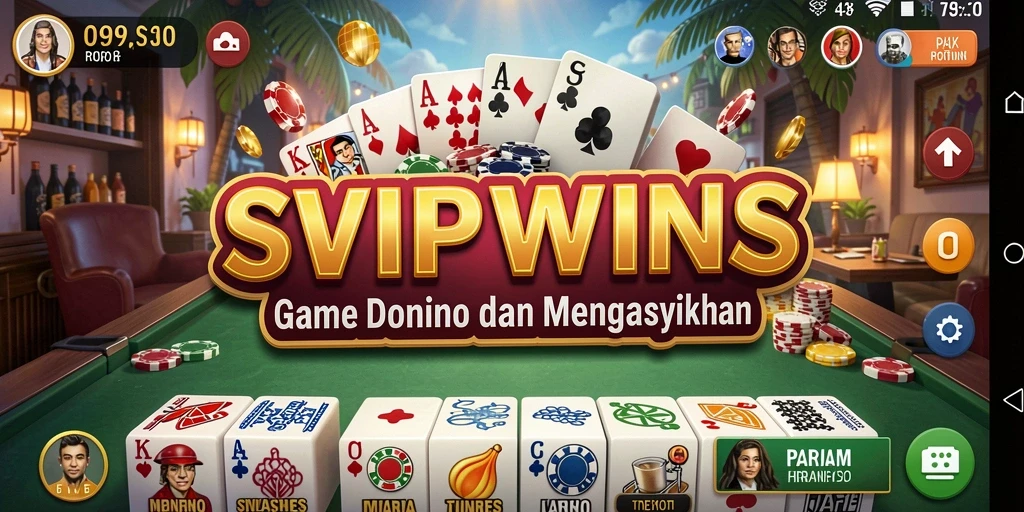 Tampilan gameplay Domino yang seru dan menarik di SVIPWINS.