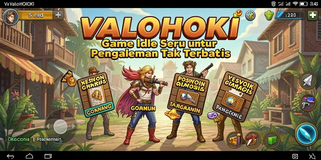 Tampilan seru dari gameplay Idle VALOHOKI yang menakjubkan.